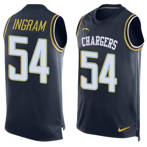 Nike Chargers #54 Melvin Ingram Navy Blue Team Color Men's Stitched NFL Limited Tank Top Jersey